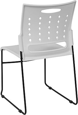 Flash Furniture HERCULES Series 881 lb. Capacity Sled Base Stack Chair with Air-Vent Back