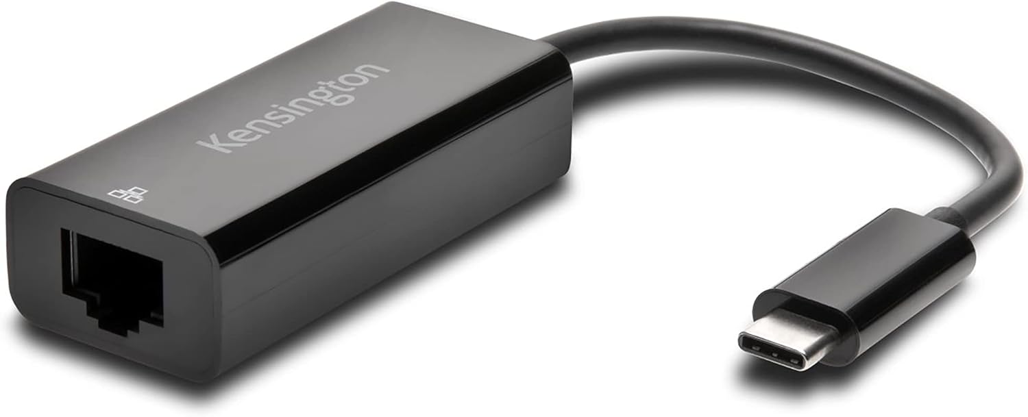 Kensington USB-C to Gigabit Ethernet Adapter (K33475WW),Black