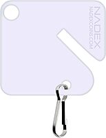 Nadex Slotted Key Tags, White, Pack Of 20 Tags