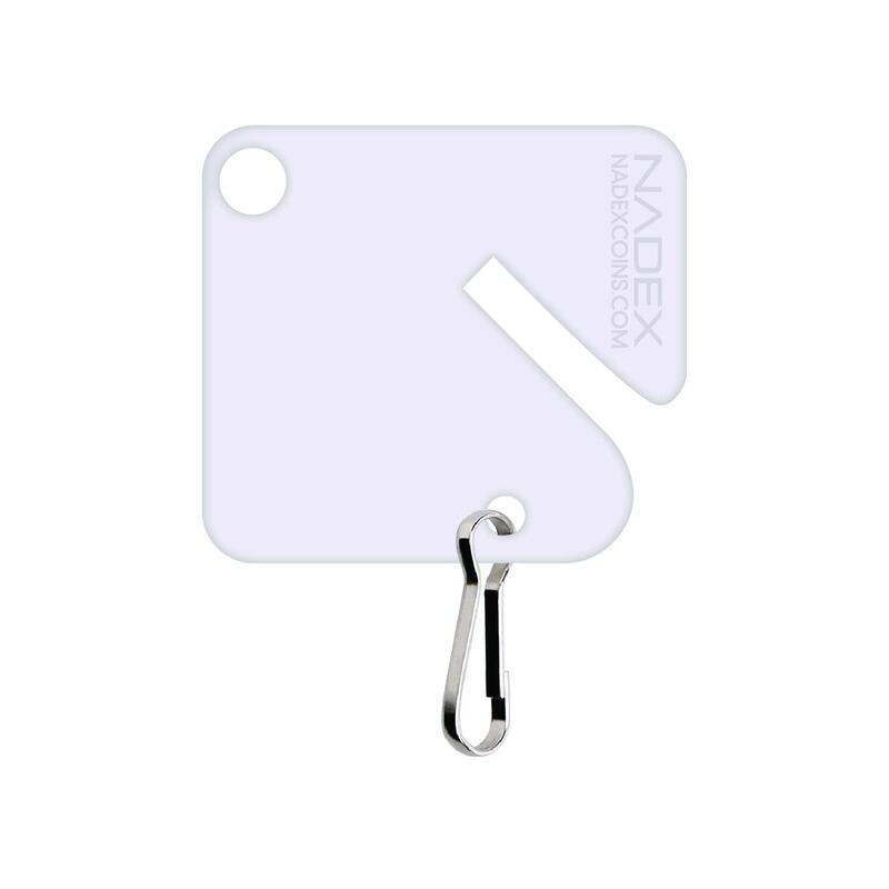 Nadex Slotted Key Tags, White, Pack Of 20 Tags
