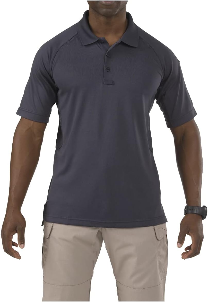 5.11 Tactical Men's Performance Short Sleeve Polo, 100% Polyester, Moisture Wicking, Style 71049