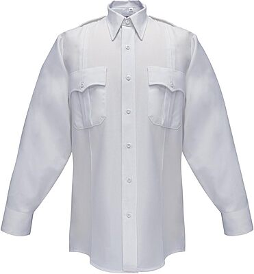 FLYING CROSS Duro Poplin Long Sleeve Shirt with Sewn-In Creases