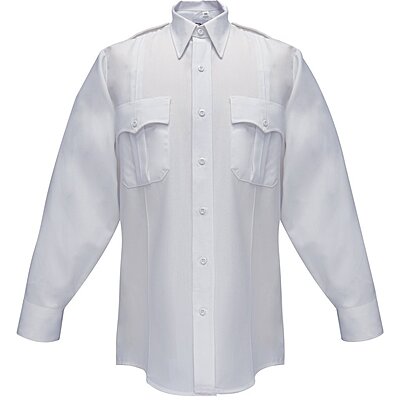 FLYING CROSS Duro Poplin Long Sleeve Shirt with Sewn-In Creases