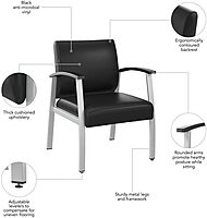 Bush Business Furniture Arrive Waiting Room Seating with Arms