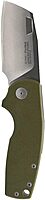SOG Stout FLK Cleaver Daily Carry Folding Knives | G10 & Steel Handle | CRYO D2 Steel Blade | Short-Blade Frame Lock Folder OD Green/Stonewash