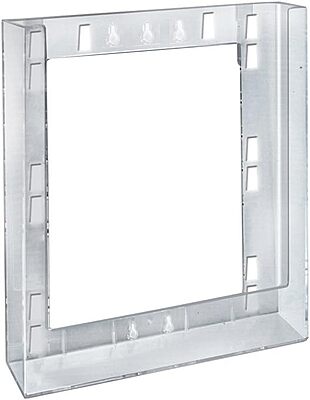 Azar Displays Single Bifold Modular Wall-Mount Brochure Holders, 8-1/2inH x 6-5/8inW x 1-1/2inD, Clear, Pack Of 10 Holders