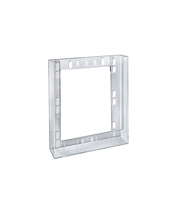 Azar Displays Single Bifold Modular Wall-Mount Brochure Holders, 8-1/2inH x 6-5/8inW x 1-1/2inD, Clear, Pack Of 10 Holders