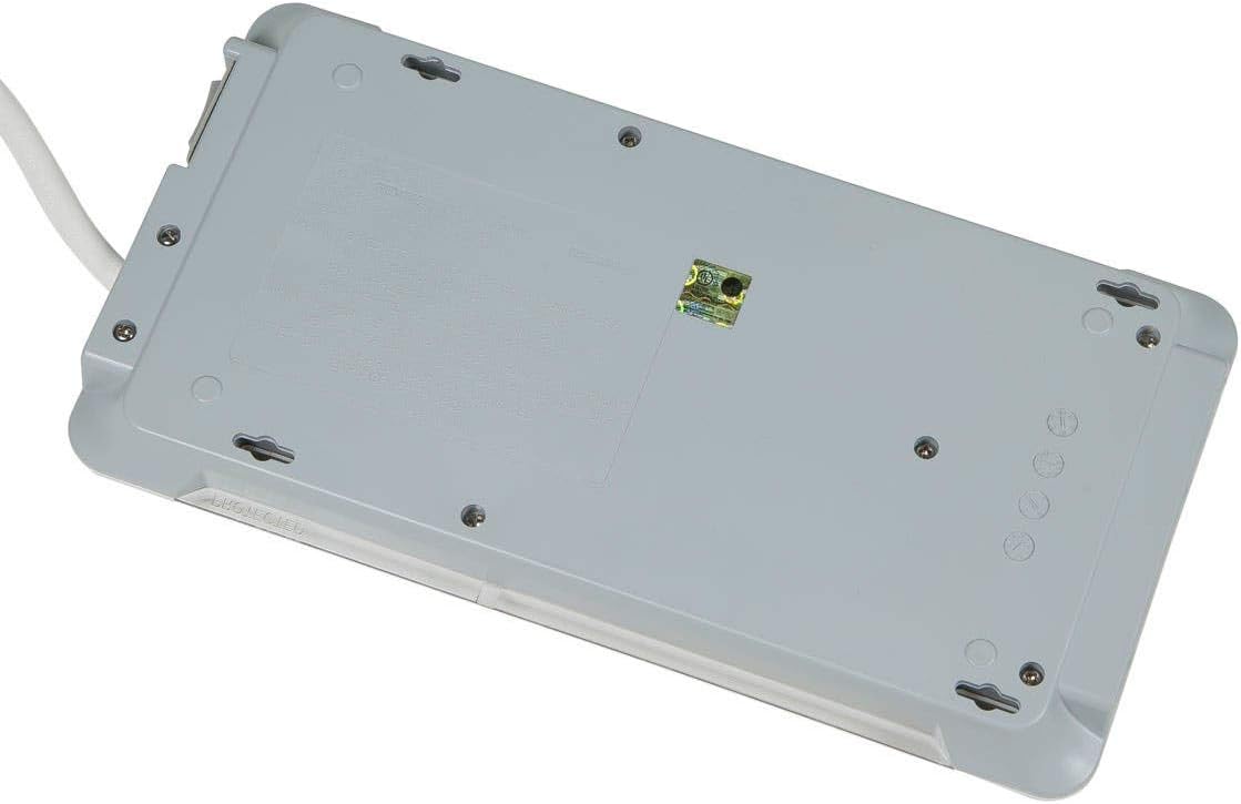 Monoprice Power & Surge - 12 Outlet Surge Protector Power Strip With 2 Built In 2.1A USB Charger Ports - 6 Feet