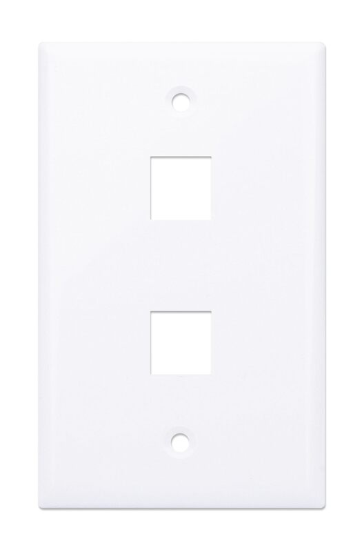 INTELLINET 2-Outlet Keystone Wall Plate