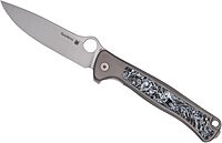 Spyderco Slym Ultralight Folding Knife - M390 Steel Blade with Titanium/Carbon Fiber Handle, R.I.L Lock, PlainEdge - C271TIP