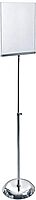 Azar Displays Clear Acrylic Top-Loading Sign Holder with Metal Pedestal Stand