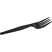 Genuine Joe Heavy Weight Plastic Fork, Black, 1000 Count