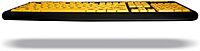 AKB-132UY - Luminous 4 X Large Print Multimedia Desktop USB Keyboard, Black Yellow No Size