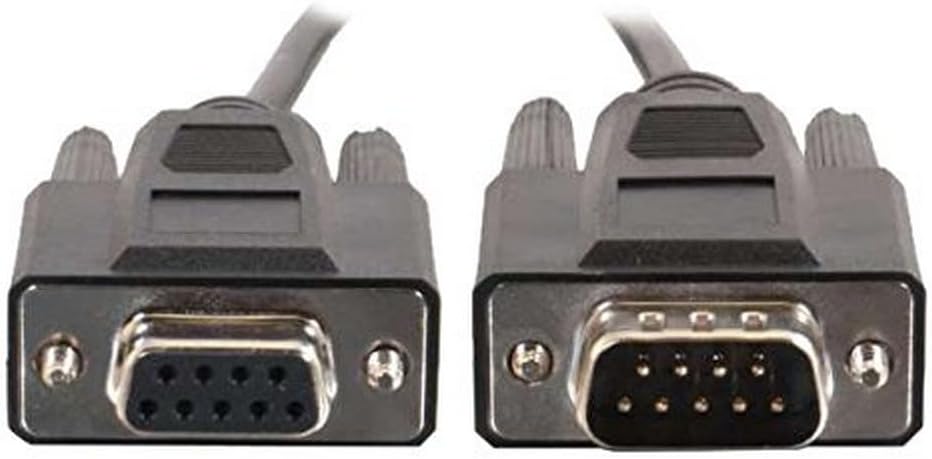 C2G 52030 DB9 M/F Serial RS232 Extension Cable, Black (6 Feet, 1.82 Meters)