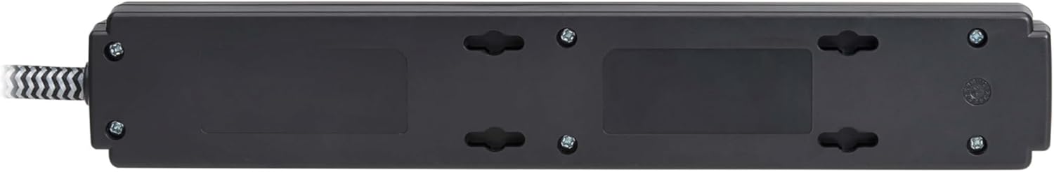 Eaton Tripp Lite Series 6-Outlet Surge Protector Power Strip, Flat Plug 10ft Braided Extension Cord, 1200 Joules