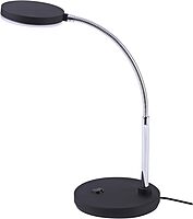 Bostitch Office LED Metal Gooseneck Desk Lamp, Flicker Free, Adjustable Head (VLED1800BK), Black