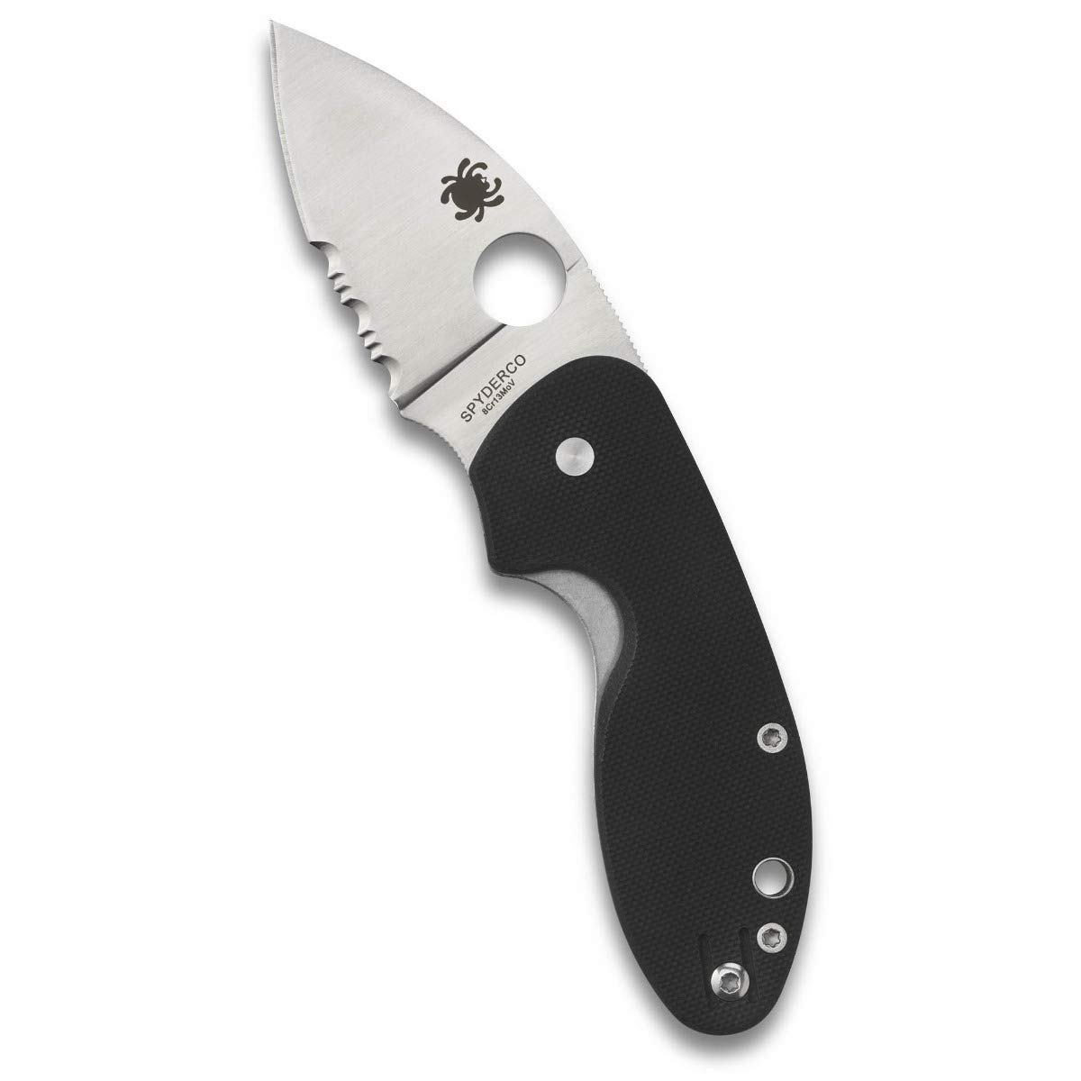 Spyderco Insistent Folding Knife - Black G-10 Handle with CombinationEdge, Full-Flat