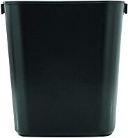 Rubbermaid Commercial Products FG295500BLA Rubbermaid Commercial 295500BK Deskside Plastic Wastebasket, Rectangular
