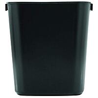 Rubbermaid Commercial Products FG295500BLA Rubbermaid Commercial 295500BK Deskside Plastic Wastebasket, Rectangular