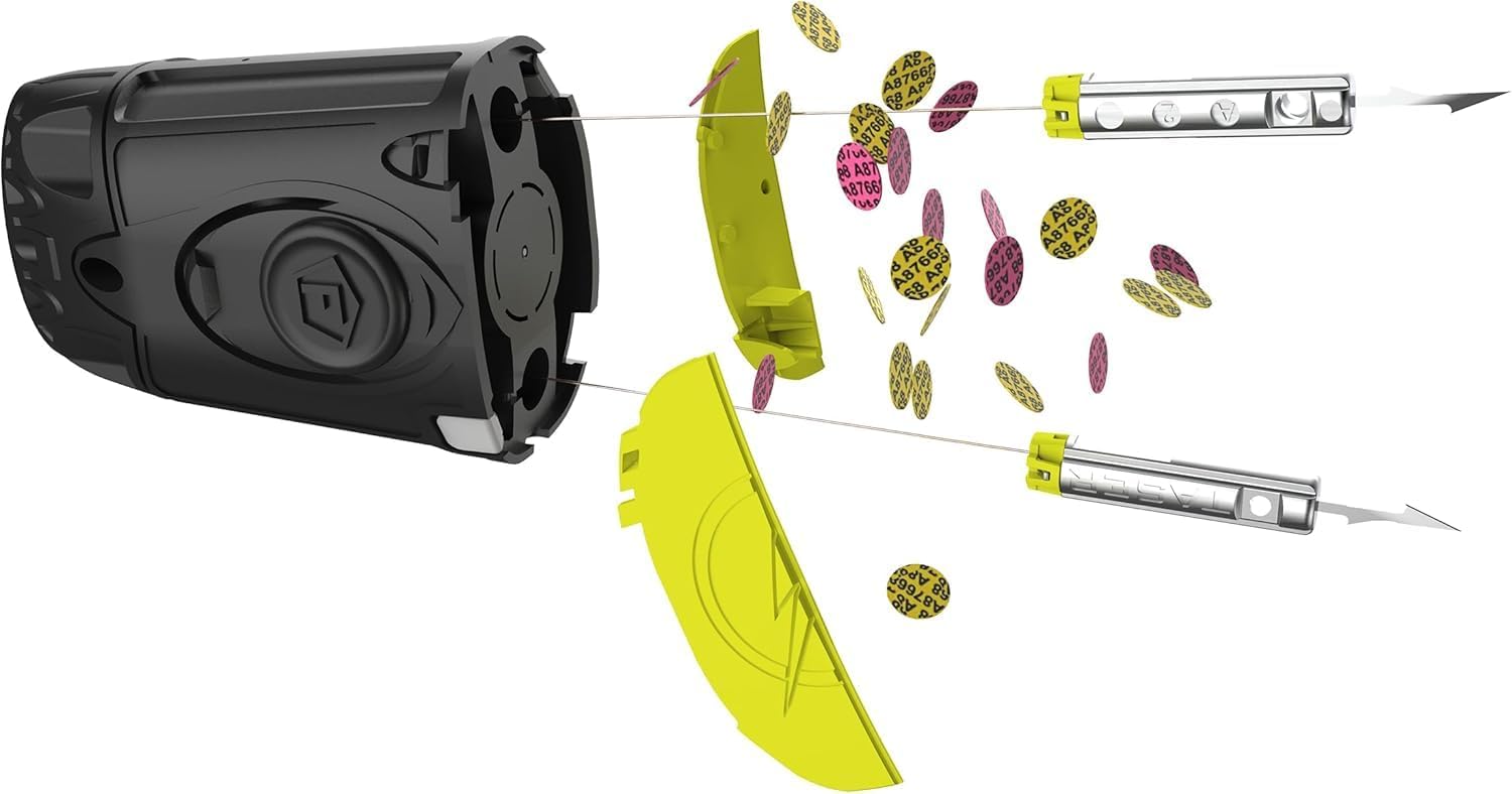 TASER Replacement Cartridges for The Pulse, Pulse 2, Bolt 2 Devices 2 Pack, Electric Yellow with Foam