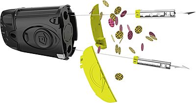 TASER Replacement Cartridges for The Pulse, Pulse 2, Bolt 2 Devices 2 Pack, Electric Yellow with Foam