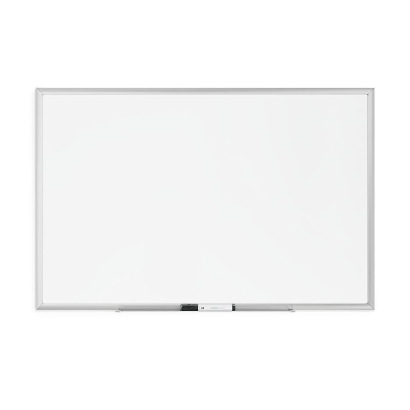 U Brands Magnetic Dry-Erase Board, 36" x 24" Silver Aluminum Frame, Includes Marker (Actual 35" x 23")