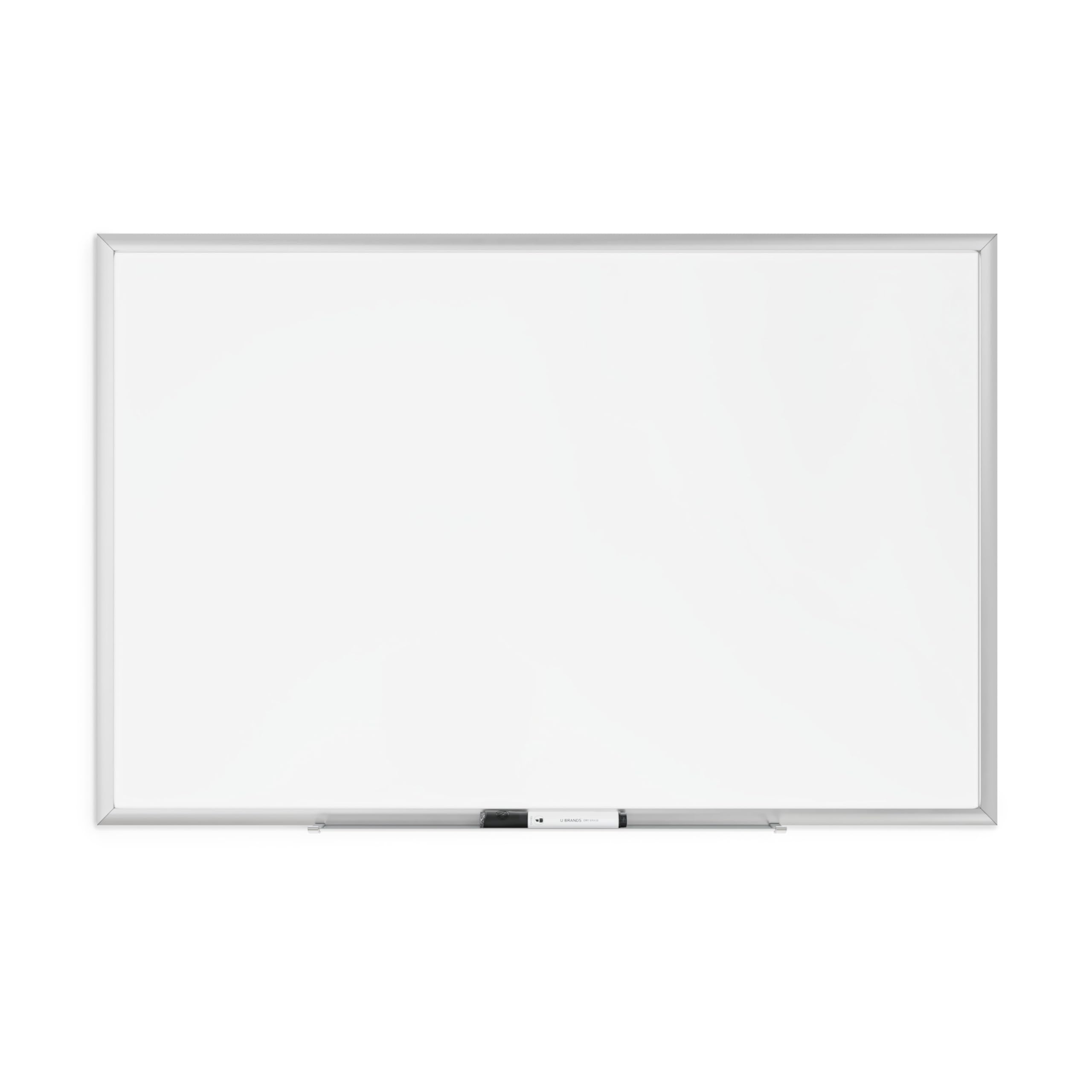 U Brands Magnetic Dry-Erase Board, 36" x 24" Silver Aluminum Frame, Includes Marker (Actual 35" x 23")