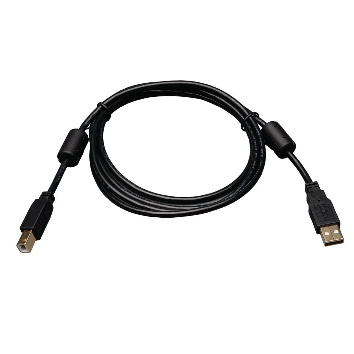 Tripp Lite USB 2.0 Hi-Speed A/B Cable with Ferrite Chokes (M/M)