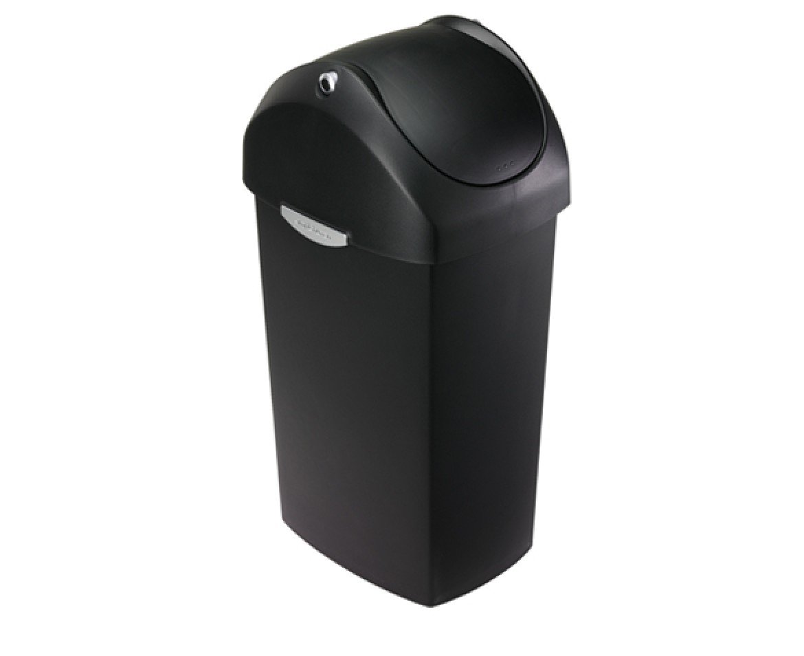 simplehuman Square Swing-Lid Plastic Trash Can