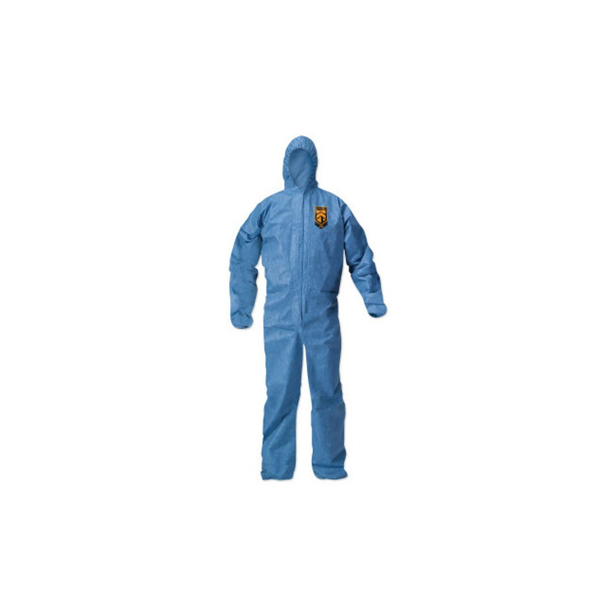 Kimberly-Clark Kleenguard A20 Blue 3XL Microforce Disposable Chemical-Resistant Coveralls - Attached Hood, Elastic Ankles