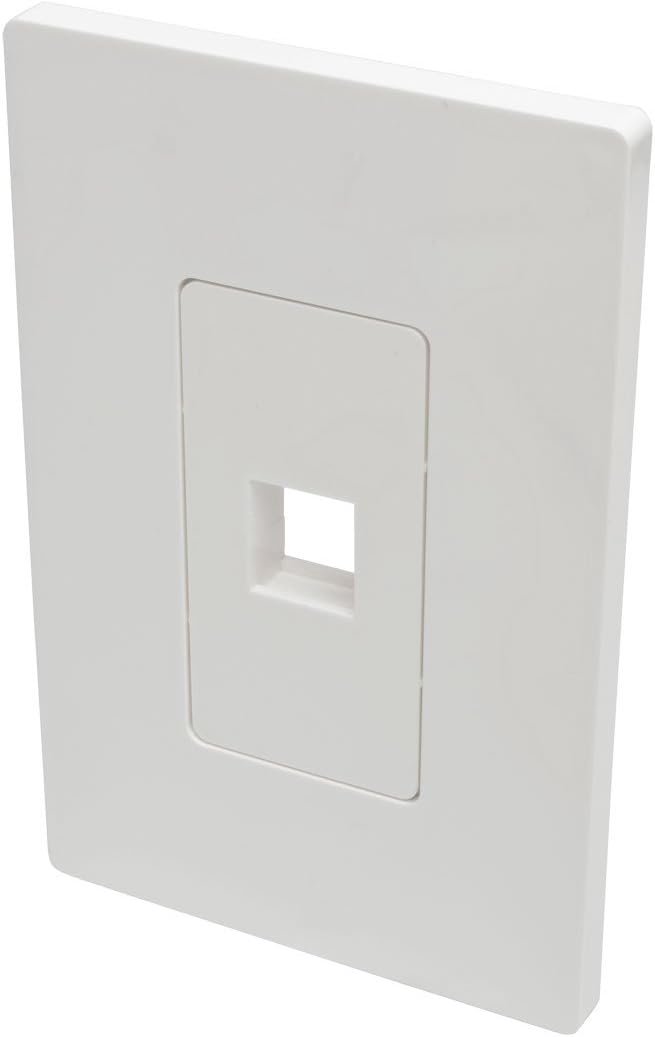 Tripp Lite Single-Gang Universal Keystone Wall Plate (N080 Series), White