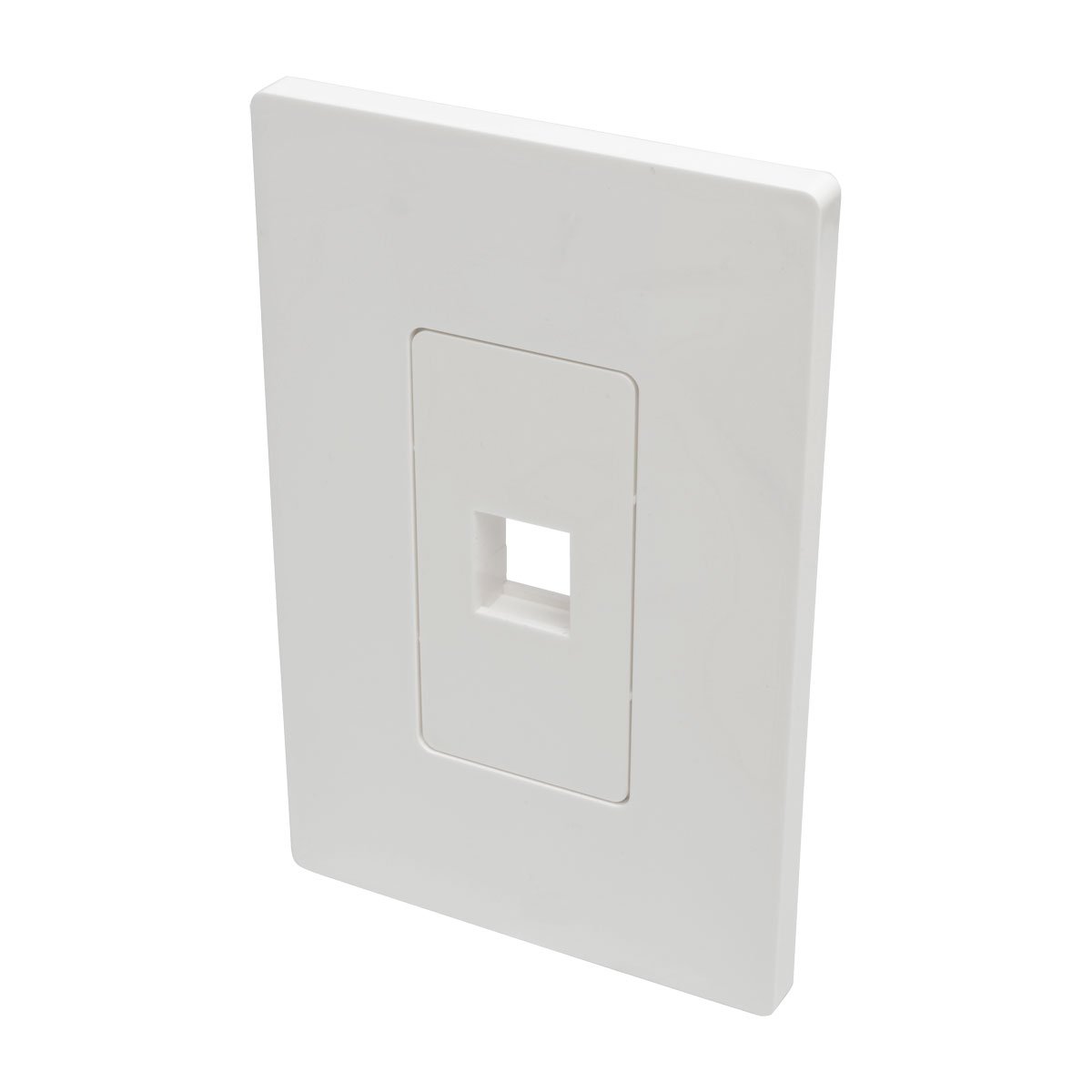 Tripp Lite Single-Gang Universal Keystone Wall Plate (N080 Series), White