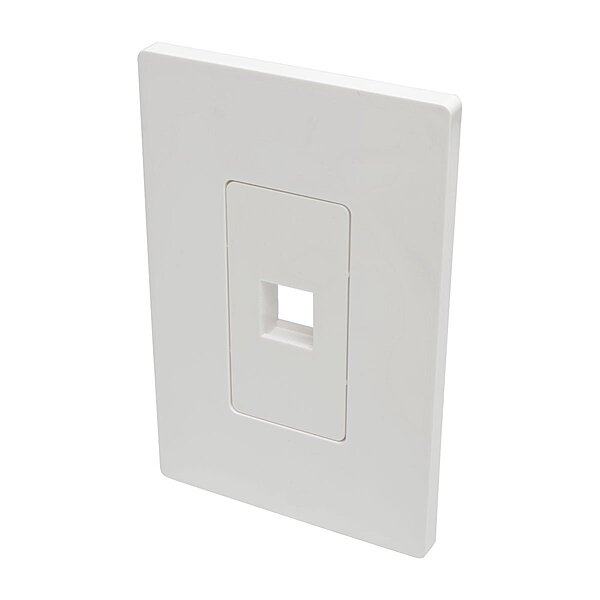 Tripp Lite Single-Gang Universal Keystone Wall Plate (N080 Series), White