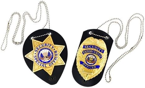 GALCO Leather Star Badge Holder with Belt Clip and Neck Chain