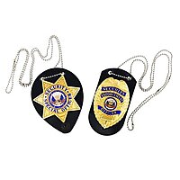 GALCO Leather Star Badge Holder with Belt Clip and Neck Chain