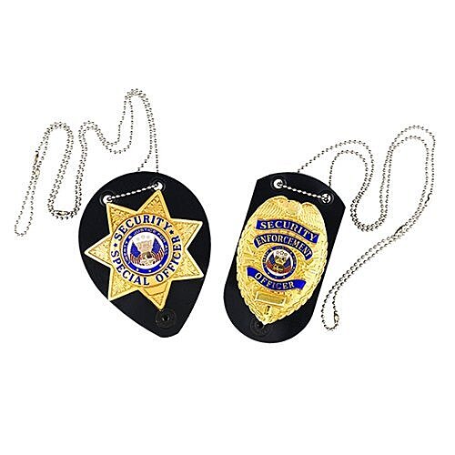 GALCO Leather Star Badge Holder with Belt Clip and Neck Chain