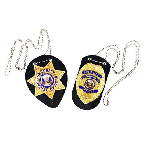 GALCO Leather Star Badge Holder with Belt Clip and Neck Chain