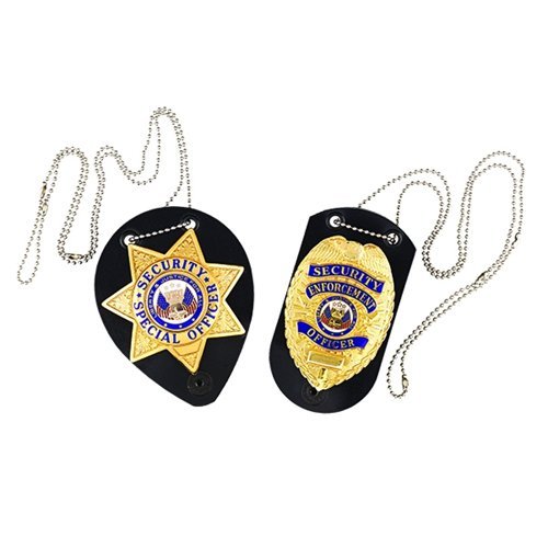 GALCO Leather Star Badge Holder with Belt Clip and Neck Chain
