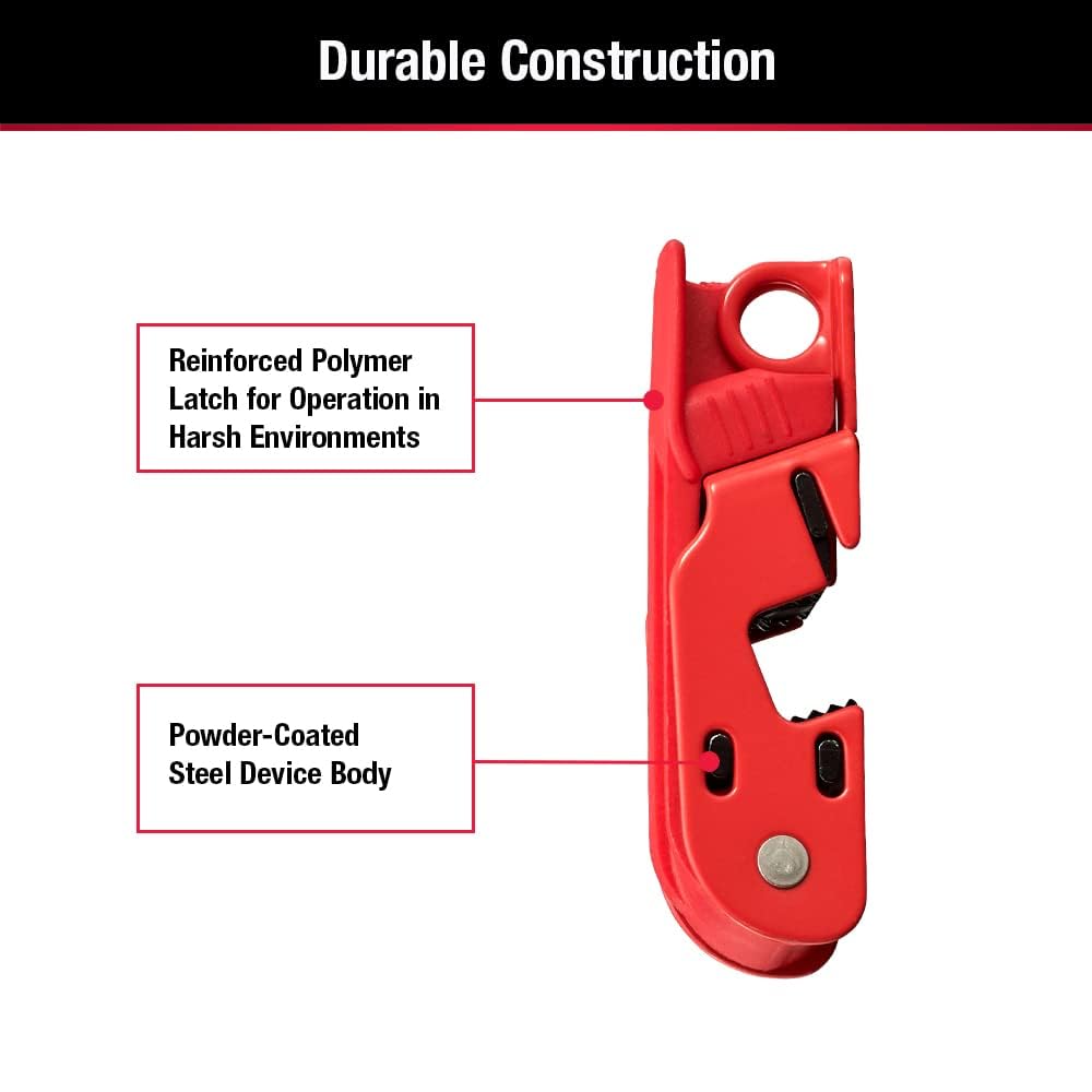 Master Lock Red Electrical Box Circuit Breaker Lockout, Tagout Breaker Box Lock for Standard Single and Double Toggles