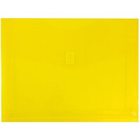 JAM PAPER Plastic Booklet Expansion Envelopes with Hook & Loop Closure - Letter