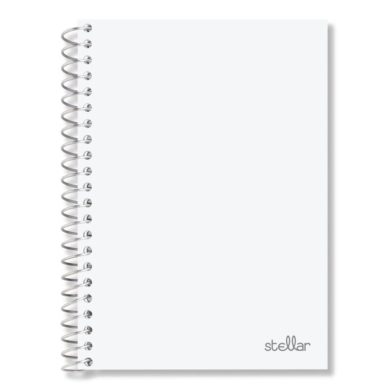 Office Depot® Brand Stellar Poly Notebook, 4-1/2" x 7", 1 Subject, College Ruled, 100 Sheets, White