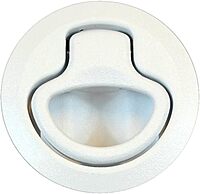 Southco Flush Pull Latch - Push to Close - Medium - White