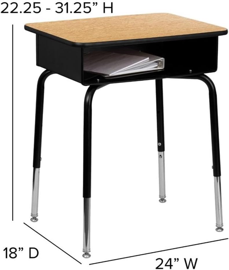 Flash Furniture Billie Open Front Student Desk for Classrooms or Remote Learning