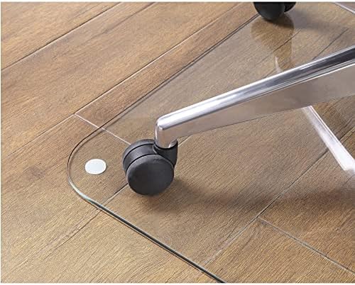 LORELL Tempered Glass Chairmat, Clear, 0.25" Thick, Rectangular