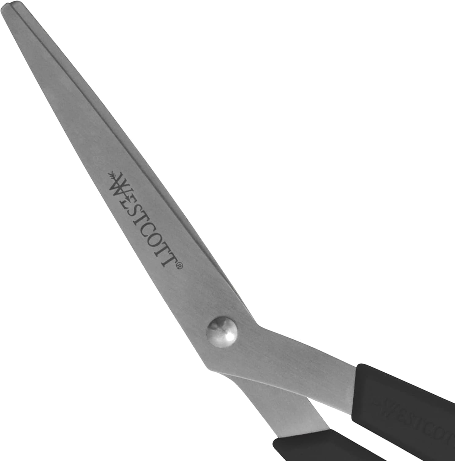 Westcott® All-Purpose Value Stainless Steel Scissors, 8", Bent, Black