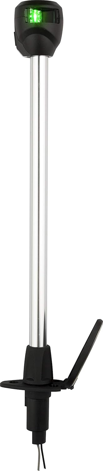 Attwood Bi-Color Lightarmor LED Navigation - Pole Light Red-Green - 10" - Boat Bi-Color Lightarmor LED Navigation