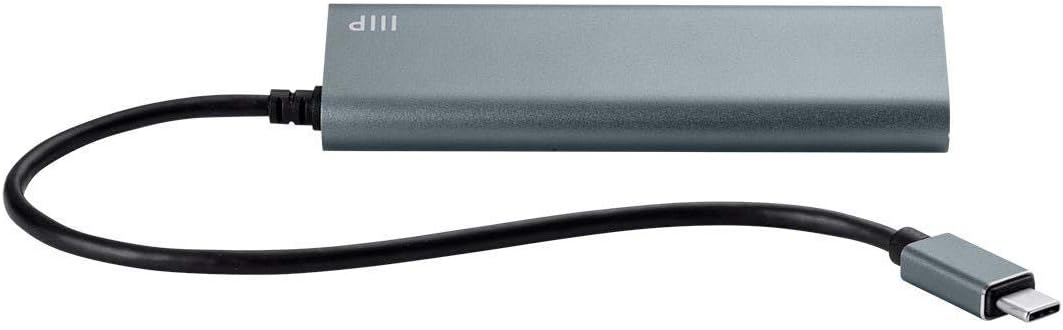 Monoprice 4 Port USB-C Hub - Aluminum, SuperSpeed Transfer Rates, Compatible With Apple MacBook, Google Chromebook & More