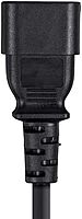 Monoprice Extension Cord - IEC 60320 C14 to IEC 60320 C13, 10 Amp, 1250 Watt, 3-Prong, SVT, 18AWG, 3 Feet, Black (1 Pack)