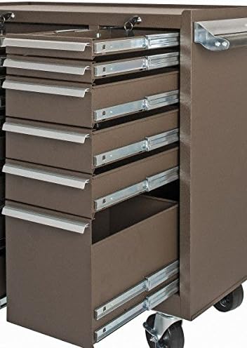 Kennedy Manufacturing 315XB 39" 15-Drawer Industrial Double-Bank Rolling Tool Cart with Cabinet and Chest, Brown