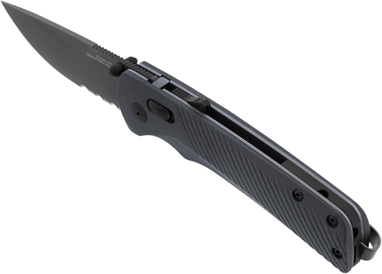 SOG Flash AT Ambidextrous Partially Serrated Folding Pocket Knife D2 Steel